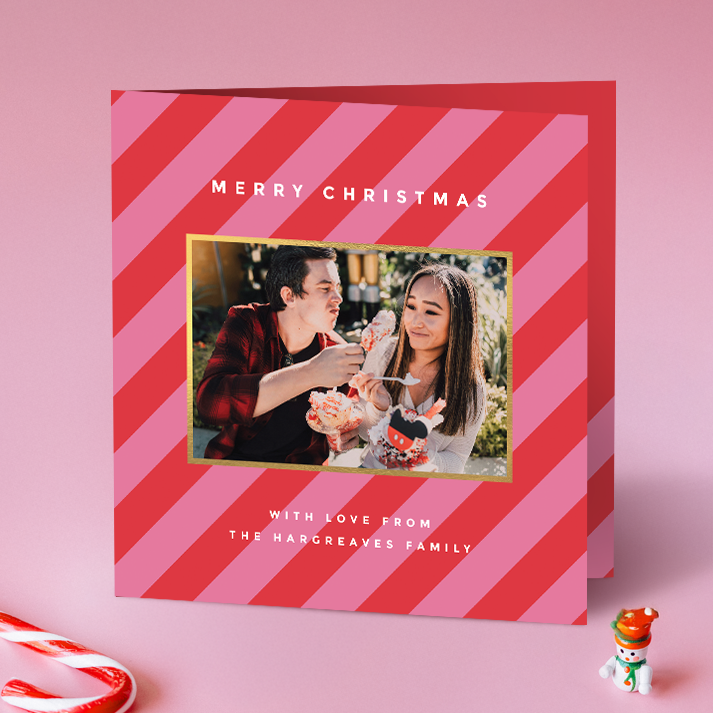Diagonal Stripes Pack of 10 Christmas Cards