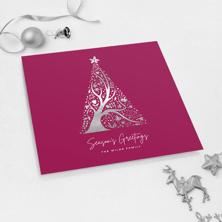 Abstract Christmas Tree Pack of 10 Christmas Cards
