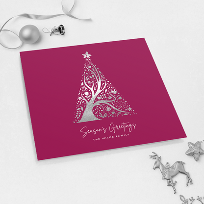 Abstract Christmas Tree Pack of 10 Christmas Cards