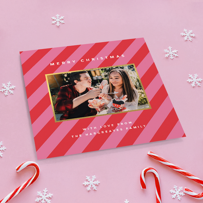Diagonal Stripes Pack of 10 Christmas Cards