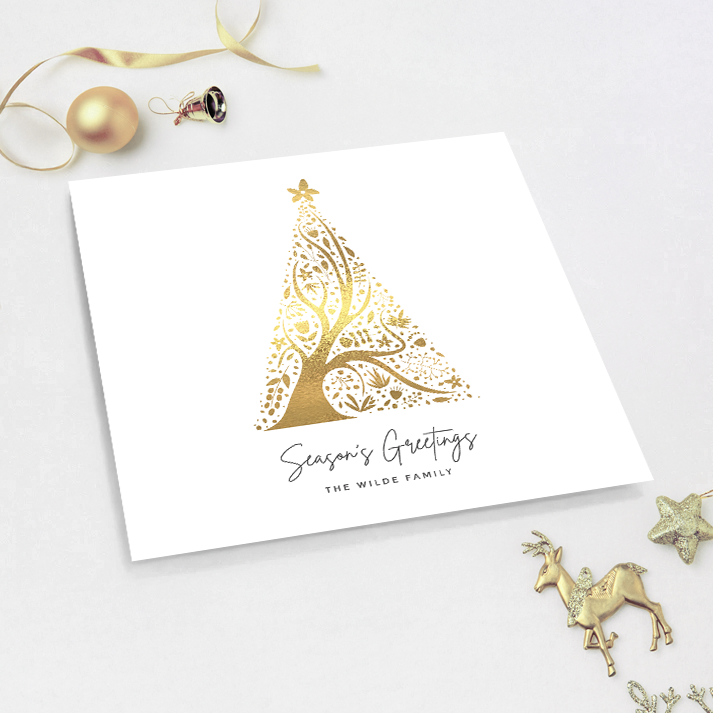 Abstract Christmas Tree Pack of 10 Christmas Cards
