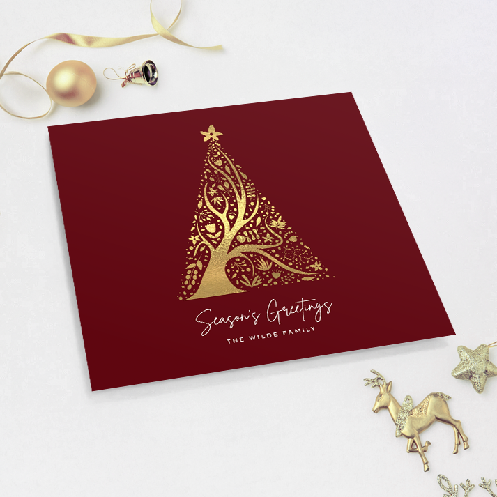 Abstract Christmas Tree Pack of 10 Christmas Cards
