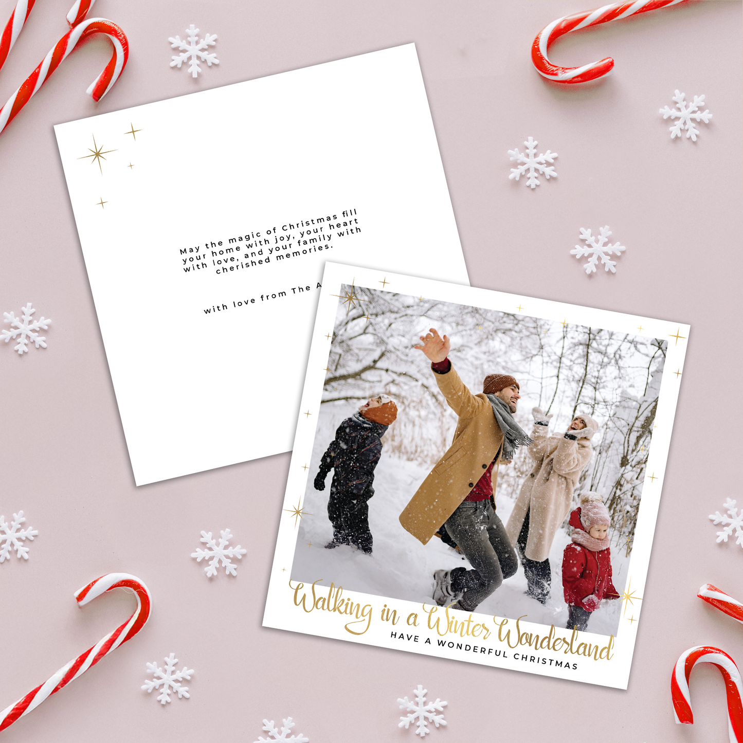Winter Wonderland Pack of 10 Personalised Christmas Cards