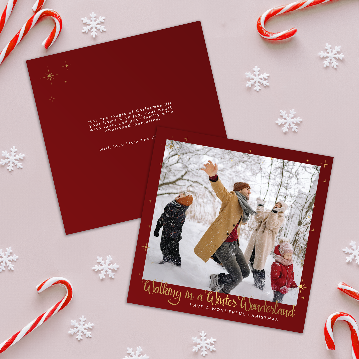 Winter Wonderland Pack of 10 Personalised Christmas Cards