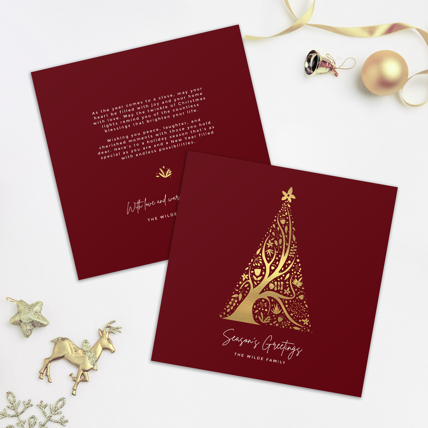 Abstract Christmas Tree Pack of 10 Christmas Cards