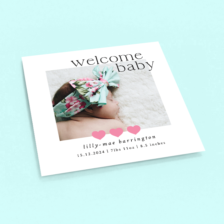 Lilly-Mae - Pack of 10 Birth Announcements