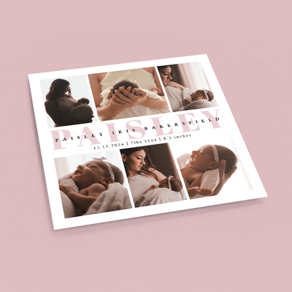 PAISLEY - Pack of 10 Birth Announcements