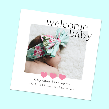 Lilly-Mae - Pack of 10 Birth Announcements