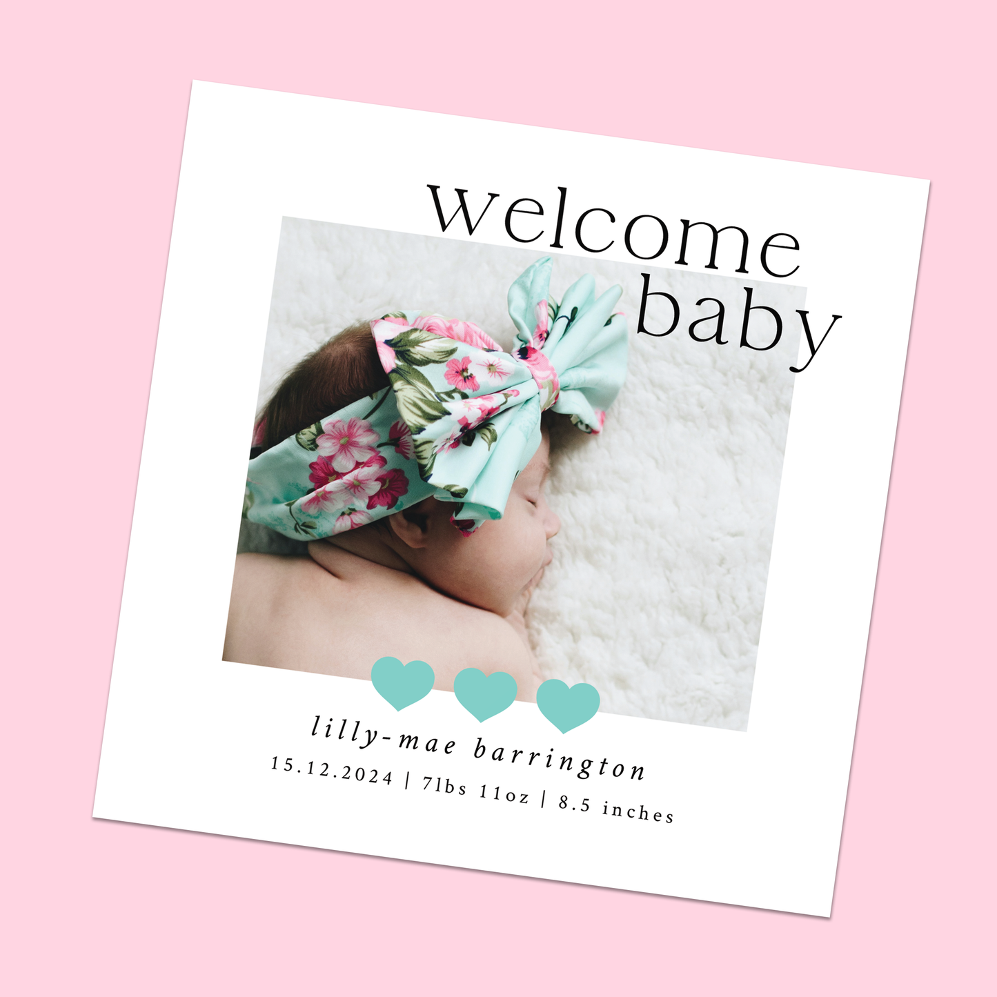 Lilly-Mae - Pack of 10 Birth Announcements