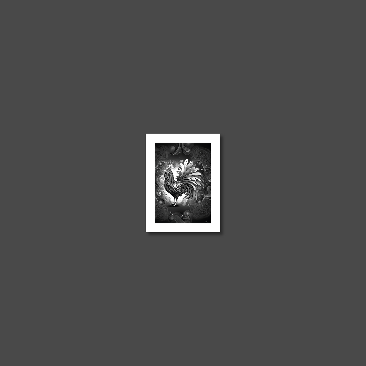 ABSTRACT COCKEREL **UNFRAMED ART PRINT**