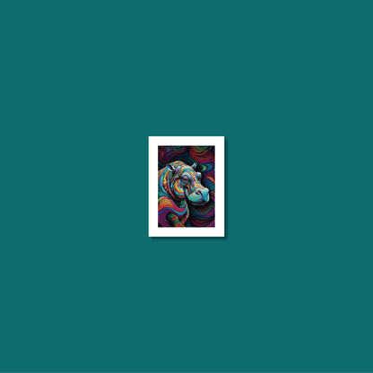 ABSTRACT HIPPO **UNFRAMED ART PRINT**