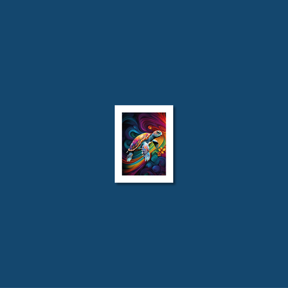 ABSTRACT TURTLE **UNFRAMED ART PRINT**