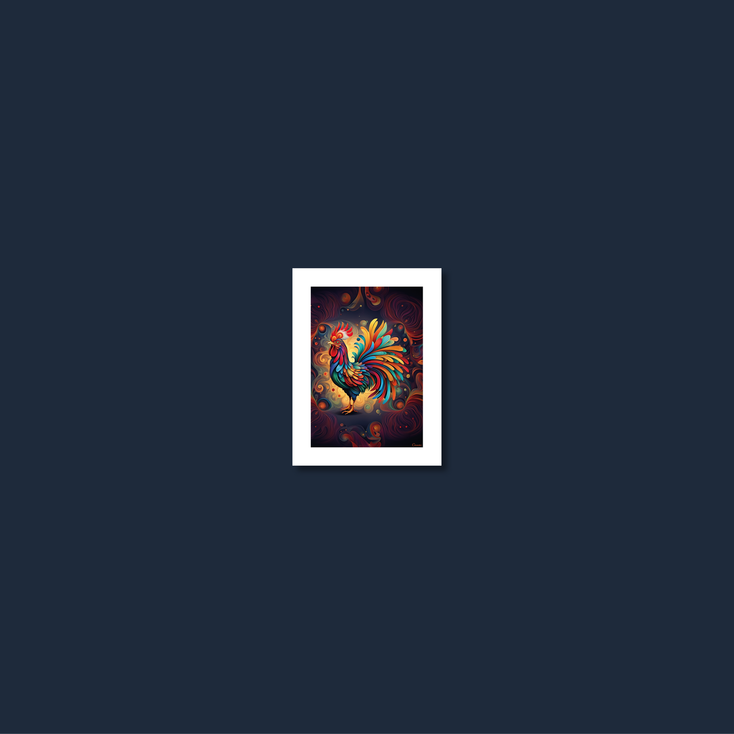 ABSTRACT COCKEREL **UNFRAMED ART PRINT**