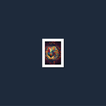 ABSTRACT COCKEREL **UNFRAMED ART PRINT**
