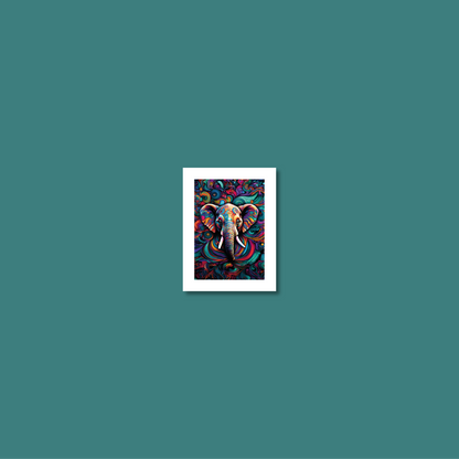 ABSTRACT ELEPHANT **UNFRAMED ART PRINT**