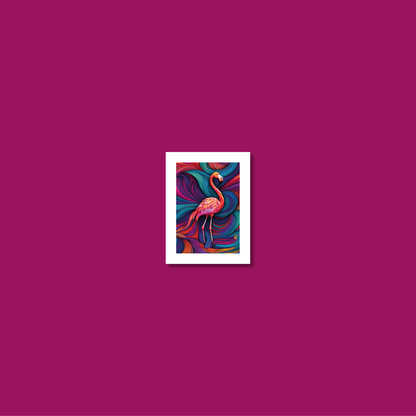 ABSTRACT FLAMINGO **UNFRAMED ART PRINT**