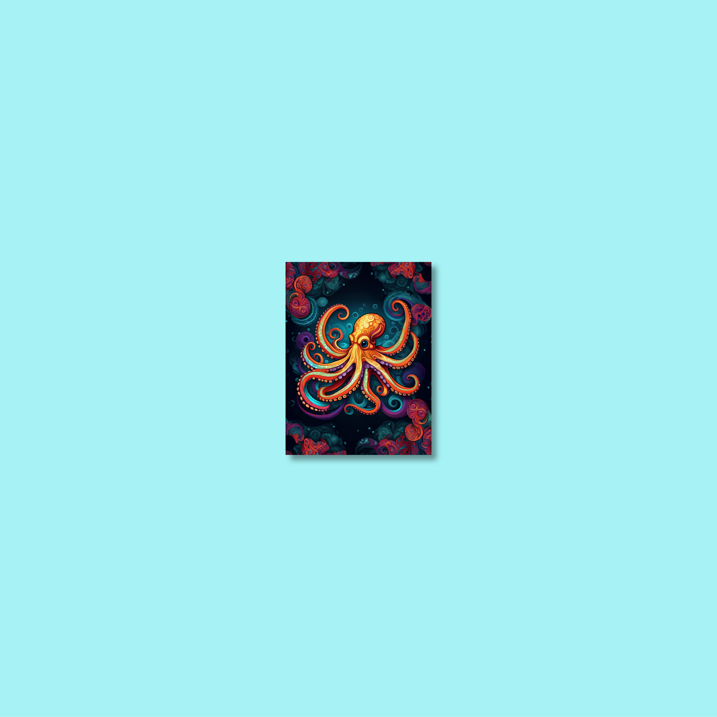 ABSTRACT OCTOPUS **UNFRAMED ART PRINT**