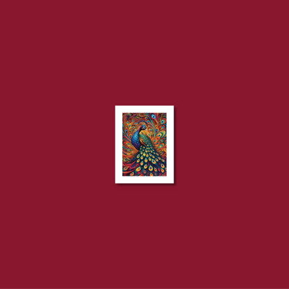 ABSTRACT PEACOCK **UNFRAMED ART PRINT**