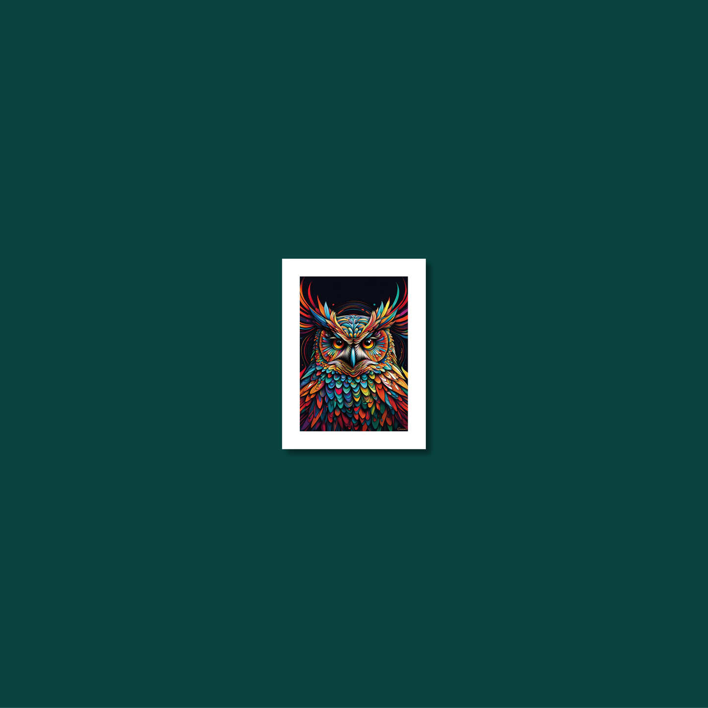 ABSTRACT OWL **UNFRAMED ART PRINT**