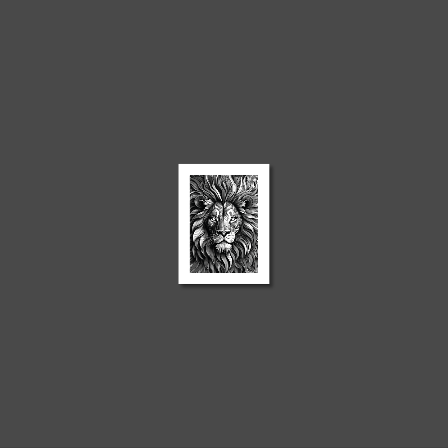 ABSTRACT LION **UNFRAMED ART PRINT**