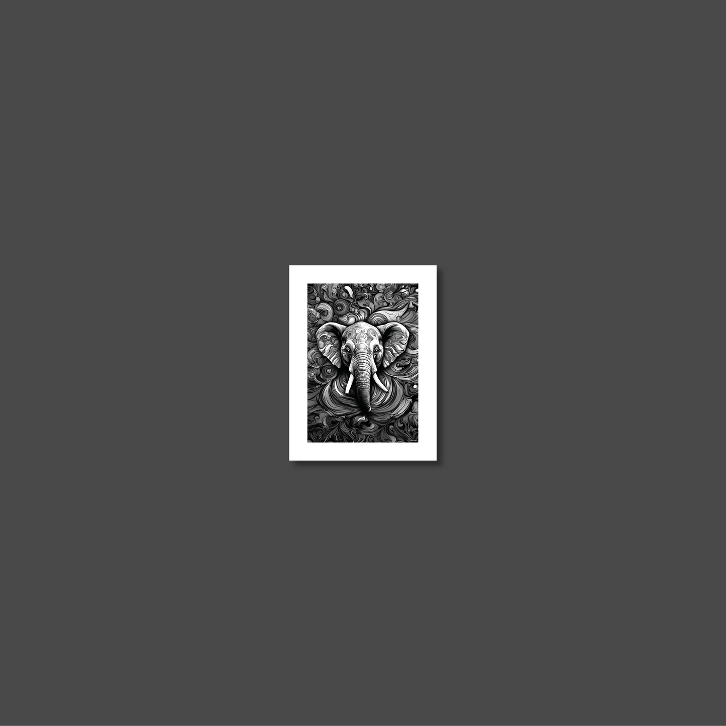 ABSTRACT ELEPHANT **UNFRAMED ART PRINT**