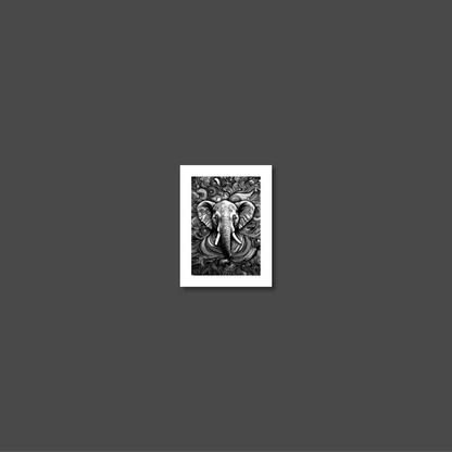 ABSTRACT ELEPHANT **UNFRAMED ART PRINT**