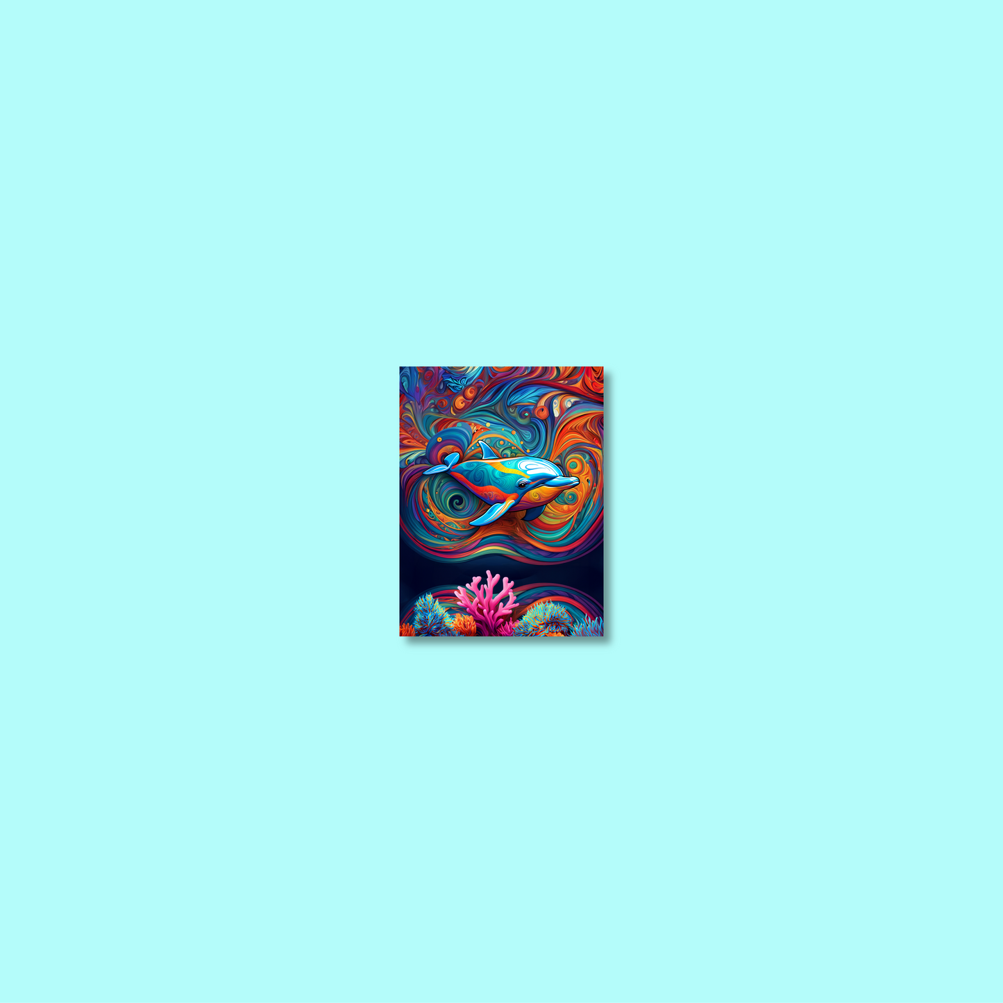 ABSTRACT DOLPHIN **UNFRAMED ART PRINT**