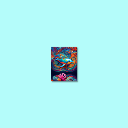 ABSTRACT DOLPHIN **UNFRAMED ART PRINT**