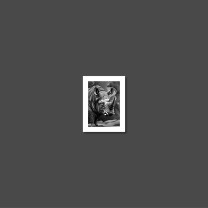 ABSTRACT RHINO **UNFRAMED ART PRINT**