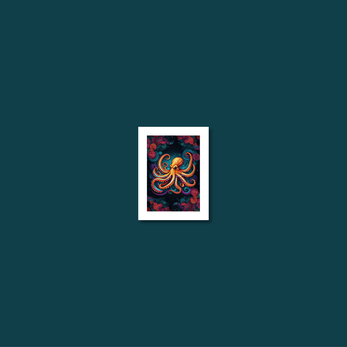 ABSTRACT OCTOPUS **UNFRAMED ART PRINT**