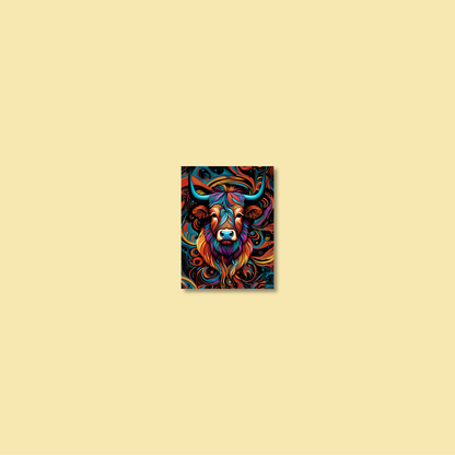 ABSTRACT HIGHLAND CATTLE **UNFRAMED ART PRINT**