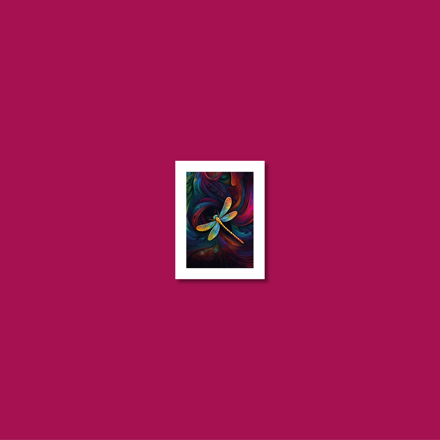 ABSTRACT DRAGONFLY **UNFRAMED ART PRINT**