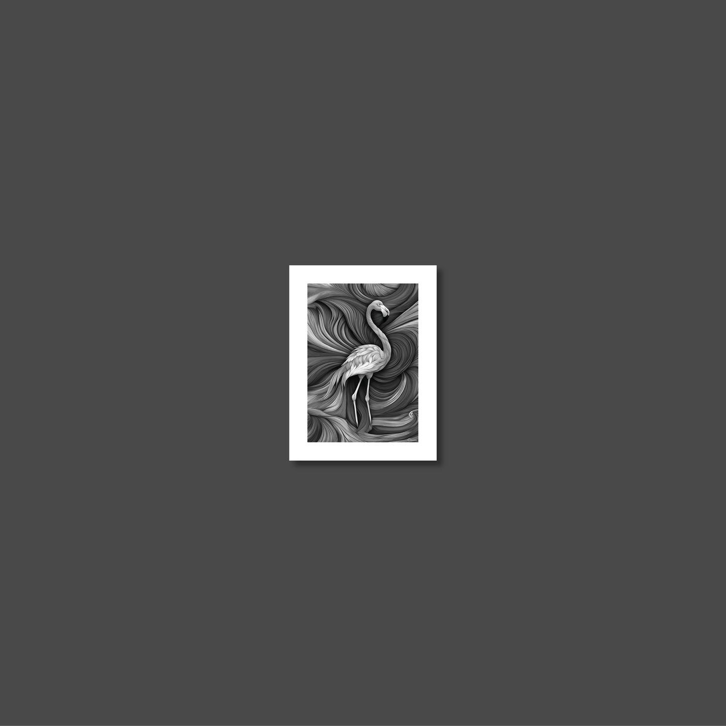 ABSTRACT FLAMINGO **UNFRAMED ART PRINT**