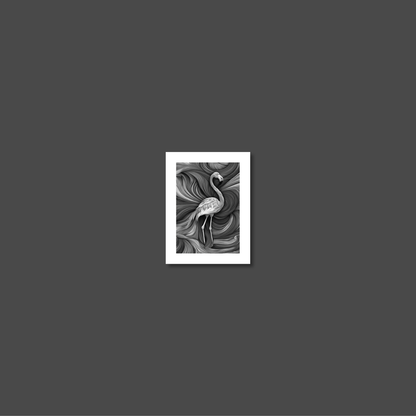 ABSTRACT FLAMINGO **UNFRAMED ART PRINT**