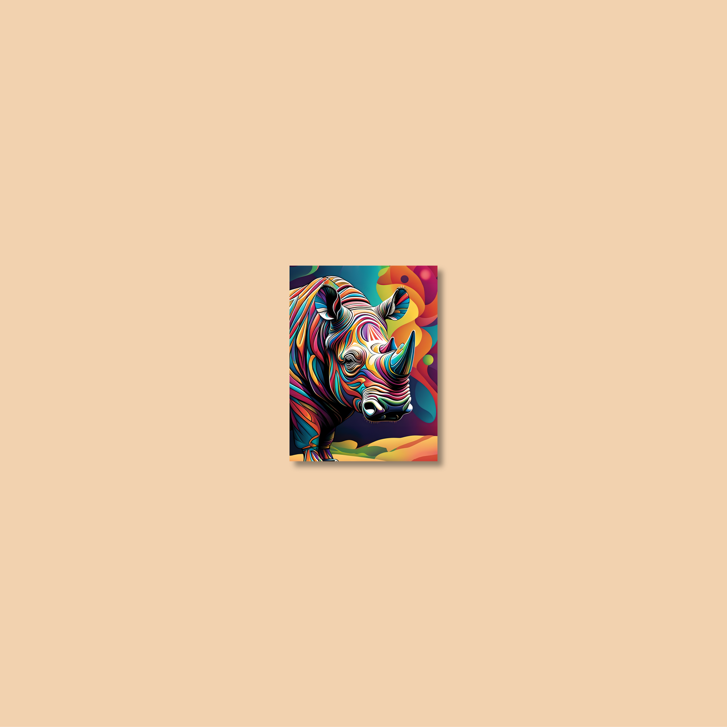 ABSTRACT RHINO **UNFRAMED ART PRINT**