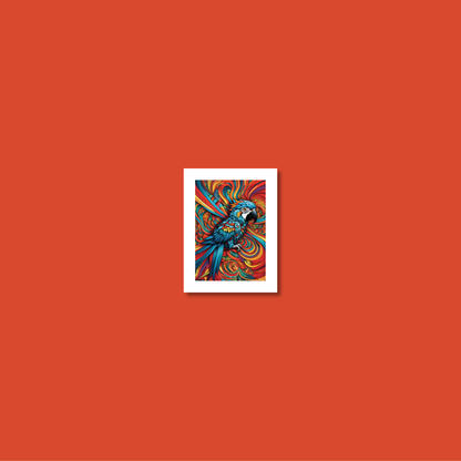 ABSTRACT PARROT **UNFRAMED ART PRINT**