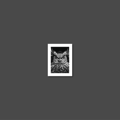ABSTRACT OWL **UNFRAMED ART PRINT**