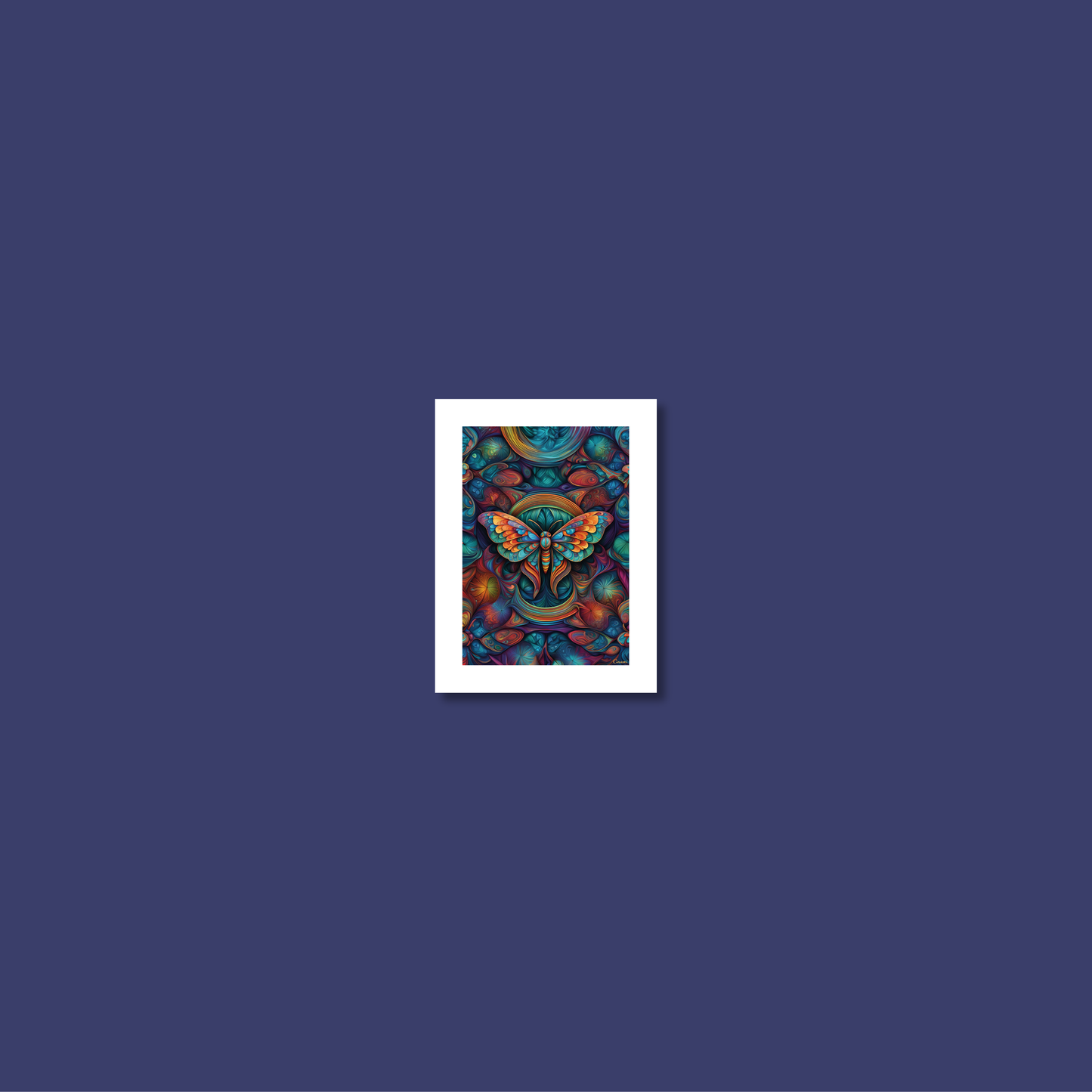 ABSTRACT MOTH **UNFRAMED ART PRINT**