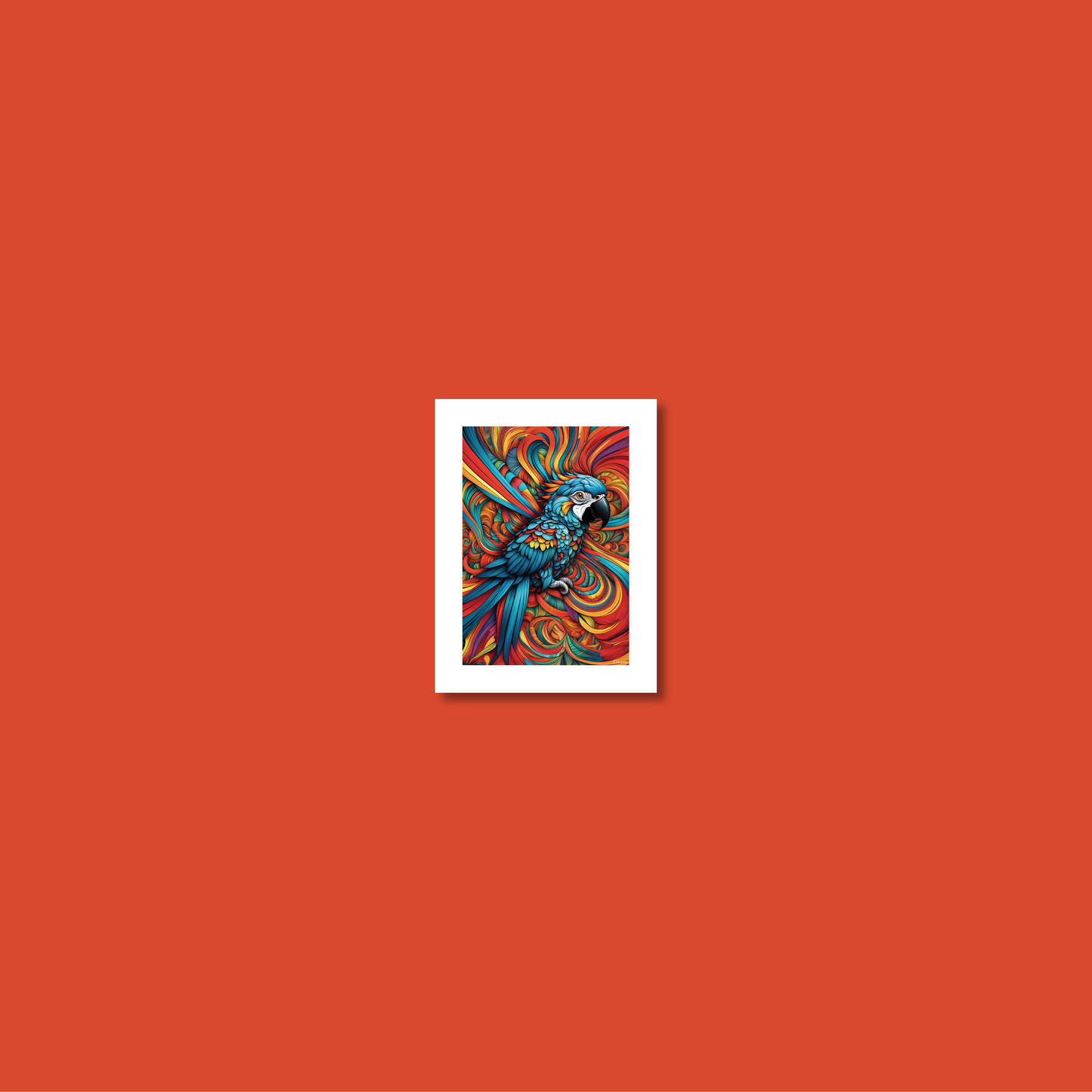 ABSTRACT PARROT **UNFRAMED ART PRINT**