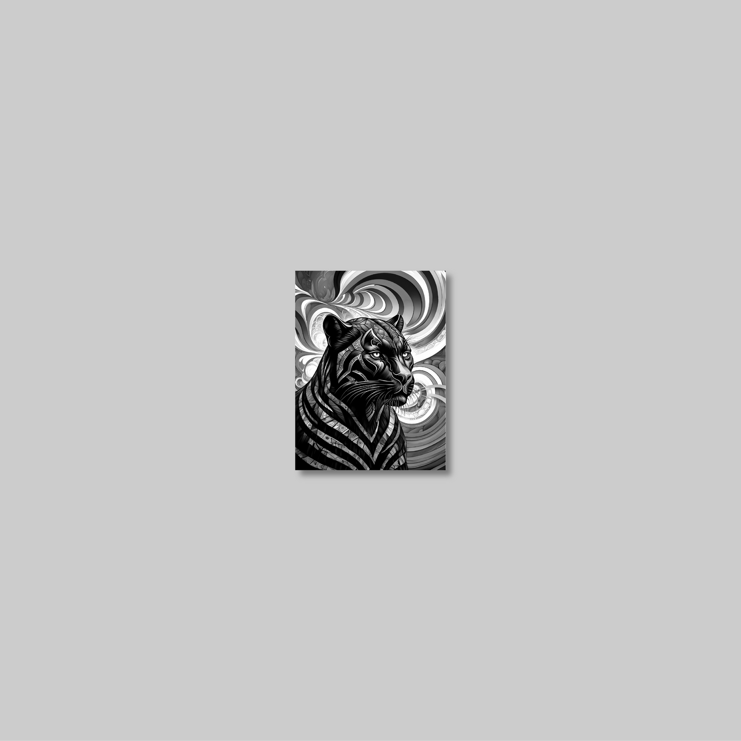 ABSTRACT BLACK PANTHER **UNFRAMED ART PRINT**