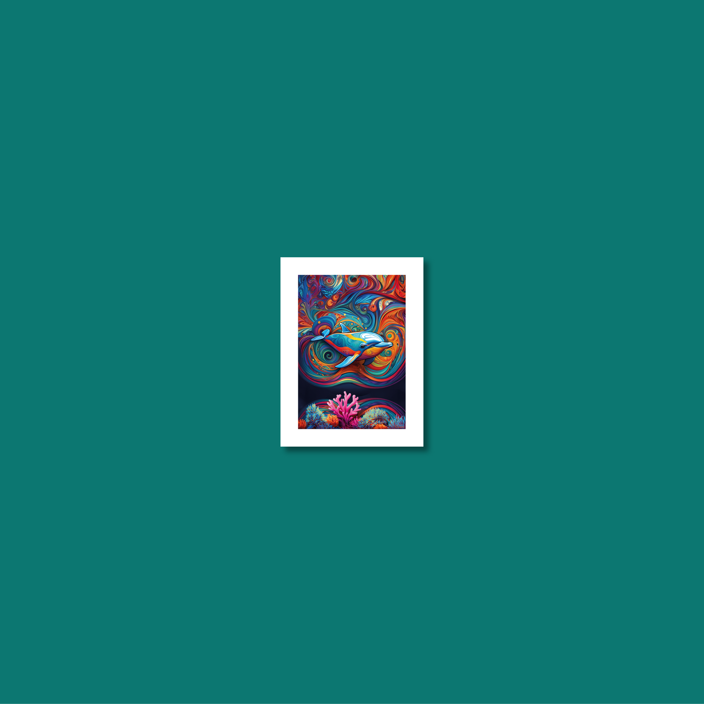 ABSTRACT DOLPHIN **UNFRAMED ART PRINT**