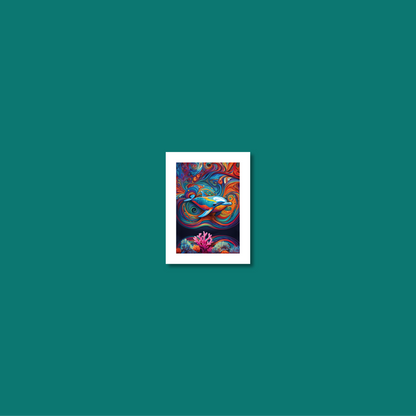 ABSTRACT DOLPHIN **UNFRAMED ART PRINT**