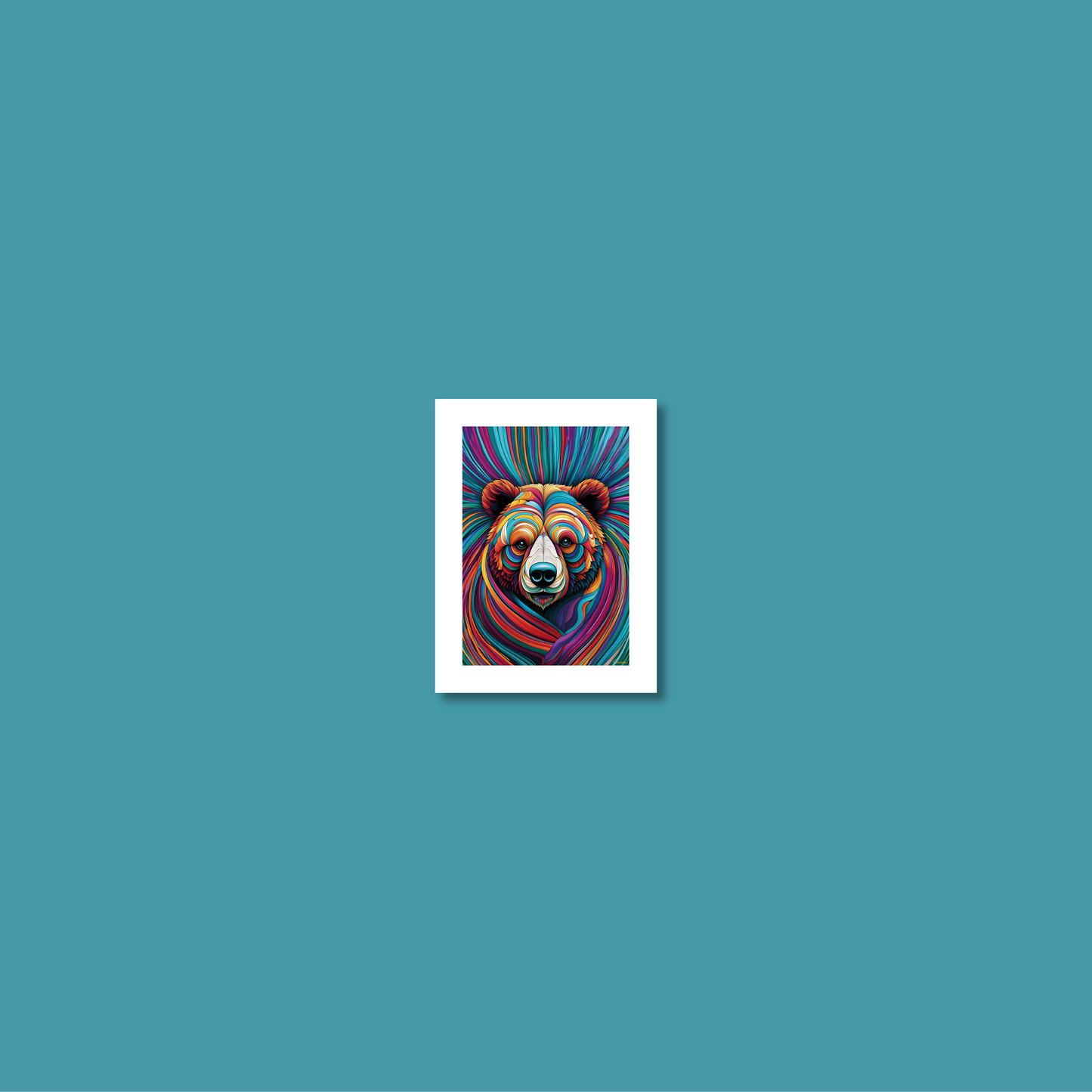 ABSTRACT BEAR **UNFRAMED ART PRINT**