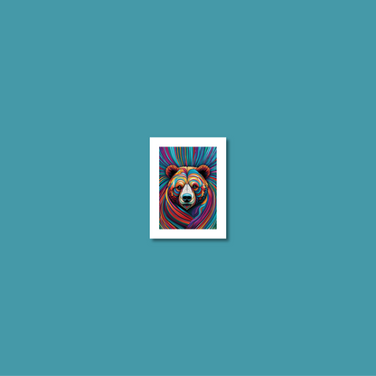 ABSTRACT BEAR **UNFRAMED ART PRINT**