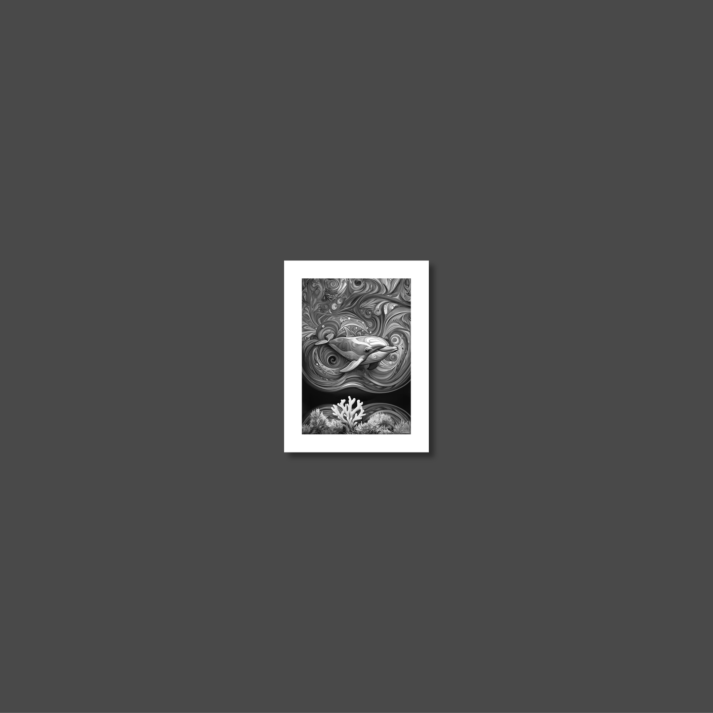 ABSTRACT DOLPHIN **UNFRAMED ART PRINT**