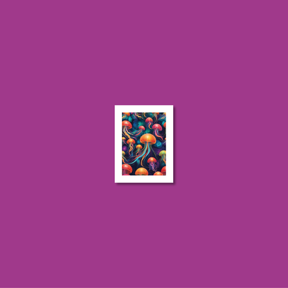 ABSTRACT JELLYFISH **UNFRAMED ART PRINT**