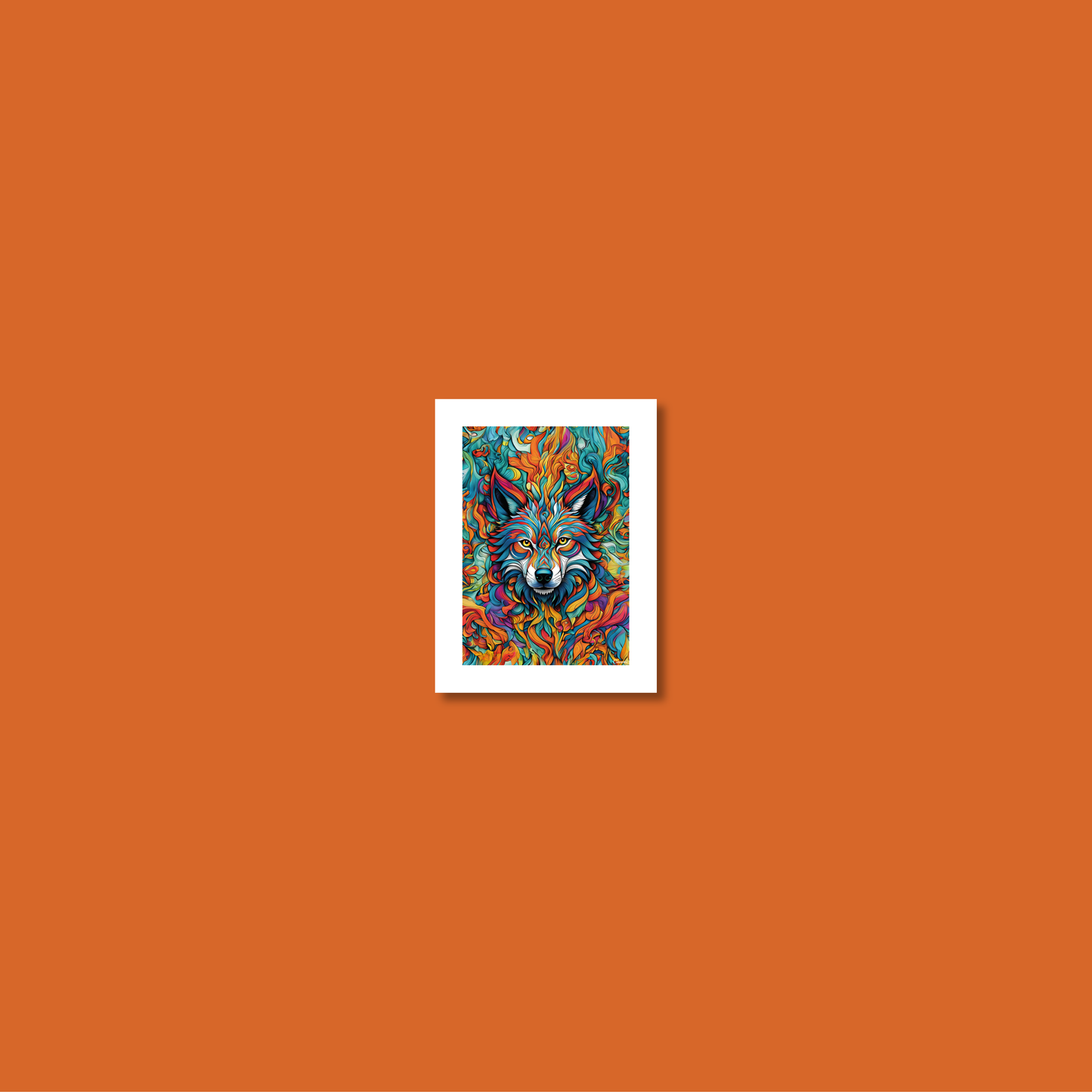 ABSTRACT WOLF **UNFRAMED ART PRINT**