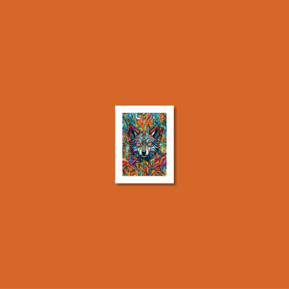 ABSTRACT WOLF **UNFRAMED ART PRINT**