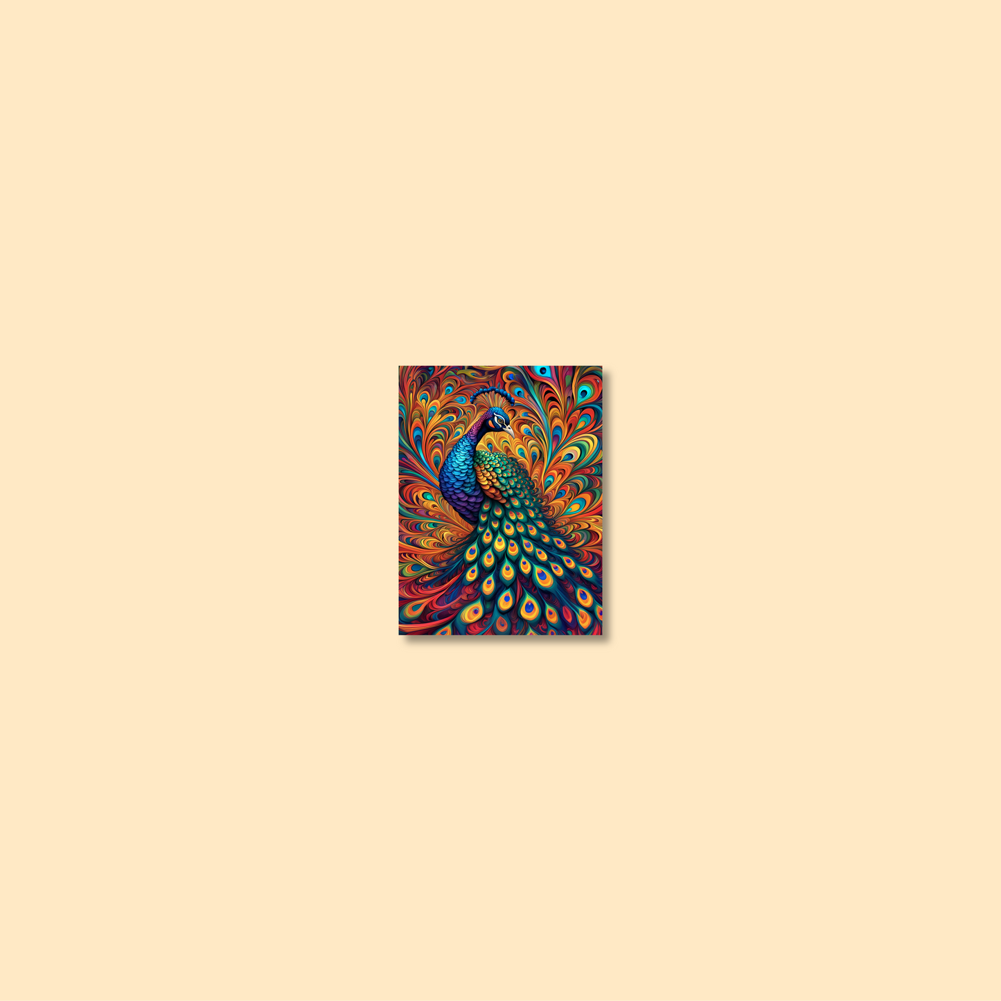 ABSTRACT PEACOCK **UNFRAMED ART PRINT**