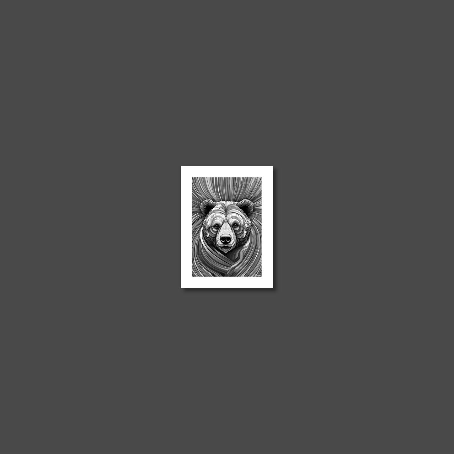 ABSTRACT BEAR **UNFRAMED ART PRINT**